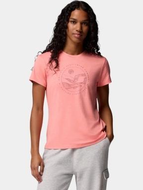 Columbia Sloan Ridge Graphic Short Sleeve Tee női rövid ujjú póló piros színben 1