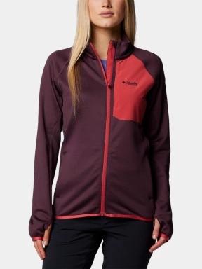 Columbia Triple Canyon Grid Fleece Full Zip női polár pulóver piros színben 1