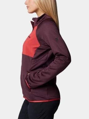 Columbia Triple Canyon Grid Fleece Full Zip női polár pulóver piros színben 3