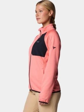 Columbia Triple Canyon Grid Fleece FZ női polár pulóver rózsaszín színben 3