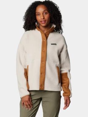 Columbia Cloud Point Snap Fleece női polár pulóver homok színben 1