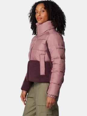 Columbia Leadbetter Point II Sherpa Hybrid női steppelt átmeneti kabát rózsaszín színben 3