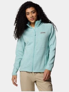 Columbia Sweater Weather Full Zip II női polár pulóver zöld színben 1