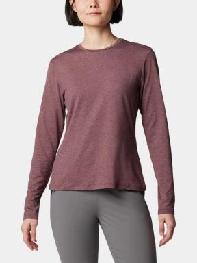 Columbia Sloan Ridge Graphic Long Sleeve Shirt női hosszú ujjú sport póló piros színben 1