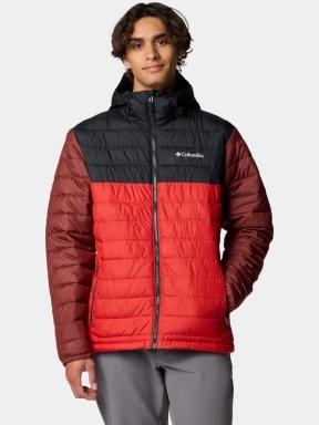 Columbia Powder Lite II Hooded Jacket férfi steppelt átmeneti kabát piros színben 1