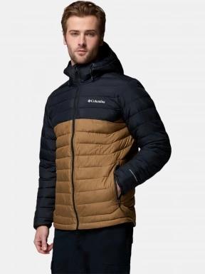 Columbia Powder Lite II Hooded Jacket férfi steppelt átmeneti kabát oliva színben 3