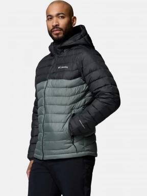 Columbia Powder Lite II Hooded Jacket férfi steppelt átmeneti kabát zöld színben 3