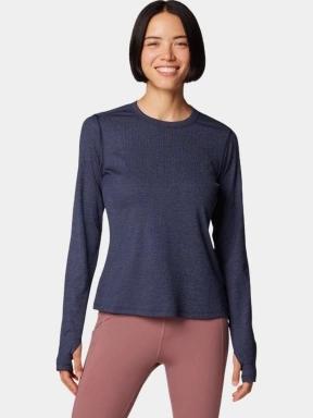 Columbia Boundless Days Knit Crew Long Sleeve Shirt női hosszú ujjú sport póló kék színben 1