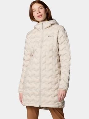 Columbia Delta Ridge II Long Down Jacket női pehelykabát homok színben 1