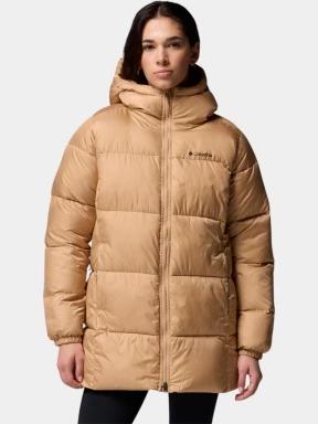 Columbia Puffect II Mid Hooded Jacket női télikabát barna színben 1