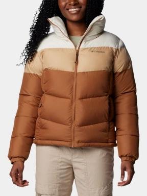 Columbia Puffect II Colorblock Jacket női steppelt átmeneti kabát barna színben 1