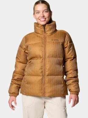 Columbia Puffect Herringbone Jacket női télikabát barna színben 1
