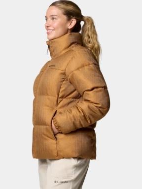 Columbia Puffect Herringbone Jacket női télikabát barna színben 3
