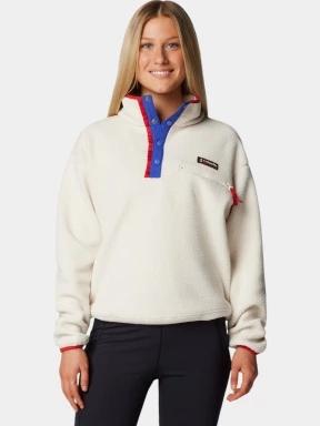 Columbia Helvetia II Cropped Half Snap Fleece női polár pulóver piros színben 1