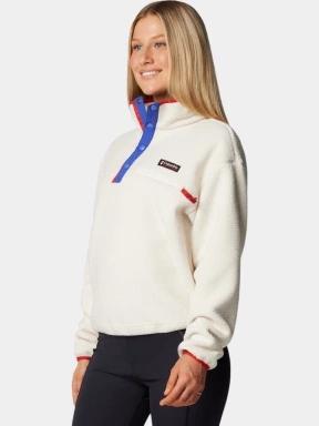 Columbia Helvetia II Cropped Half Snap Fleece női polár pulóver piros színben 3