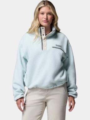 Columbia Helvetia II Cropped Half Snap Fleece női polár pulóver világoszöld színben 1