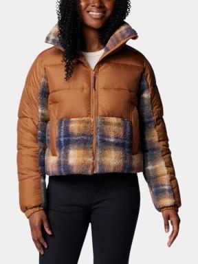 Columbia Leadbetter Point II Print Sherpa Hybrid női átmeneti kabát barna színben 1
