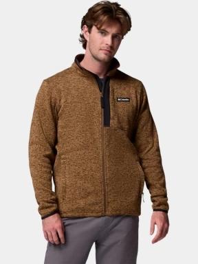 Columbia Sweater Weather Full Zip férfi polár pulóver barna színben 1