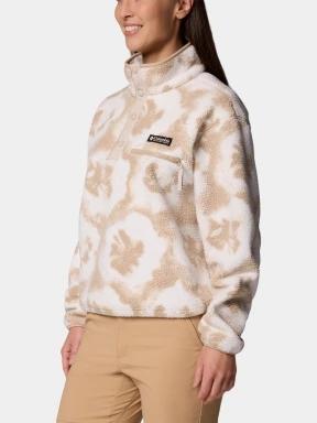 Columbia Helvetia II Printed Cropped Half Snap női polár pulóver homok színben 3