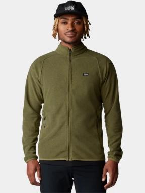 Mountain Hardwear Microchill Full Zip Jacket férfi polár pulóver oliva színben 1