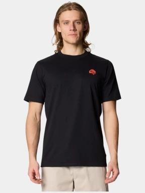 Mountain Hardwear MHW Circle Short Sleeve férfi rövid ujjú póló fekete színben 1