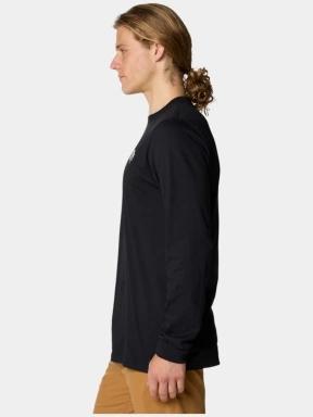 Mountain Hardwear Tri-Color Bolt Long Sleeve férfi hosszú ujjú póló fekete színben 3