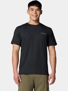 Columbia Tech Trail Utility Short Sleeve Crew férfi rövid ujjú sport póló fekete színben 1