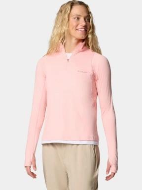 Columbia Weekend Ascent Half Zip női hosszú ujjú sport póló rózsaszín színben 3