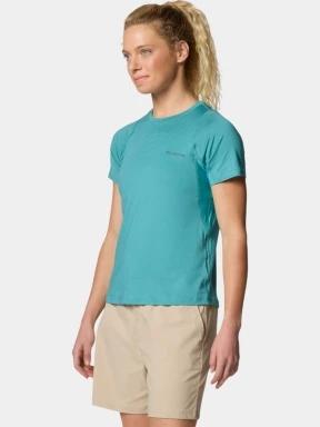 Columbia Weekend Ascent Short Sleeve Shirt női rövid ujjú sport póló zöld színben 3