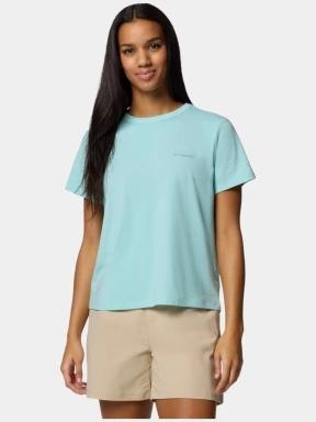 Columbia Sun Trek Short Sleeve II női rövid ujjú sport póló zöld színben 1