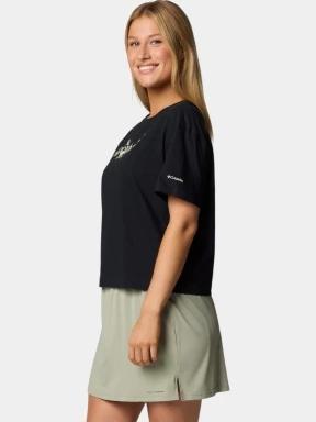 Columbia Rolling Bend Graphic Relaxed Crop Short Sleeve Shirt női crop top fekete színben 3