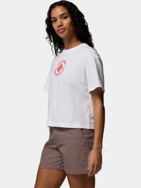 Columbia Rolling Bend Graphic Relaxed Crop Short Sleeve Shirt női rövid ujjú póló fehér színben 3
