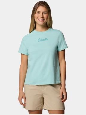 Columbia Rolling Bend Graphic Short Sleeve Shirt női rövid ujjú póló zöld színben 1