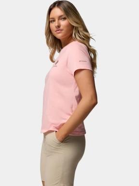 Columbia Rolling Bend Graphic Short Sleeve Shirt női rövid ujjú póló rózsaszín színben 3