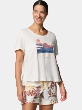 Columbia Ruby Springs Graphic Scoop Neck Short Sleeve Shirt női rövid ujjú póló fehér színben 1