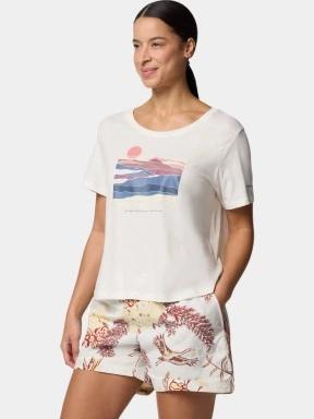Columbia Ruby Springs Graphic Scoop Neck Short Sleeve Shirt női rövid ujjú póló fehér színben 3