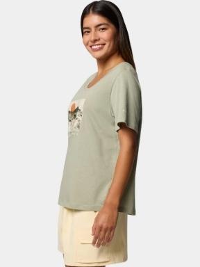Columbia Ruby Springs Graphic Scoop Neck Short Sleeve Shirt női rövid ujjú póló zöld színben 3
