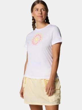 Columbia Ruby Springs Graphic Fitted Short Sleeve Shirt női rövid ujjú póló fehér színben 3