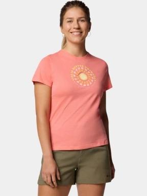 Columbia Ruby Springs Graphic Fitted Short Sleeve Shirt női rövid ujjú póló piros színben 1