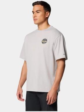 Columbia Cedar Trail Graphic Tee férfi rövid ujjú sport póló szürke színben 3