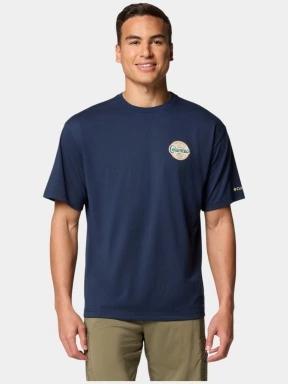 Columbia Cedar Trail Graphic Tee férfi rövid ujjú sport póló kék színben 1