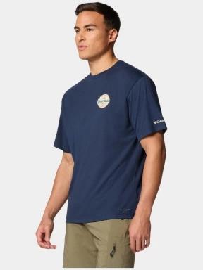 Columbia Cedar Trail Graphic Tee férfi rövid ujjú sport póló kék színben 3