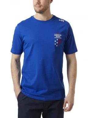 Helly Hansen Am Cotton T-Shirt férfi rövid ujjú póló kék színben 1