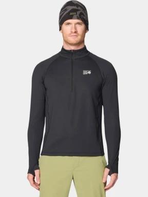 Mountain Hardwear Crater Lake Heavyweight Half Zip férfi polár pulóver fekete színben 1