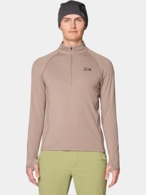 Mountain Hardwear Crater Lake Heavyweight Half Zip férfi polár pulóver homok színben 1