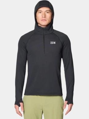 Mountain Hardwear Crater Lake™ Heavyweight Half Zip Hoody férfi kapucnis pulóver fekete színben 1
