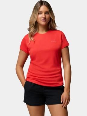 Columbia Zero Rules Light Short Sleeve Crew női rövid ujjú sport póló piros színben 1