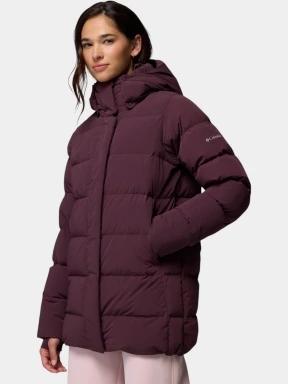 Columbia Amaze Puff Mid Hooded Jacket női pehelykabát bordó színben 3