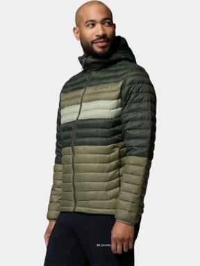 Columbia Powder Pass Hooded Jacket férfi steppelt átmeneti kabát zöld színben 3