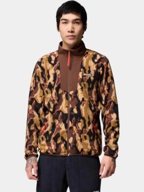 Columbia Sequoia Grove Printed Full Zip férfi polár pulóver barna színben 1